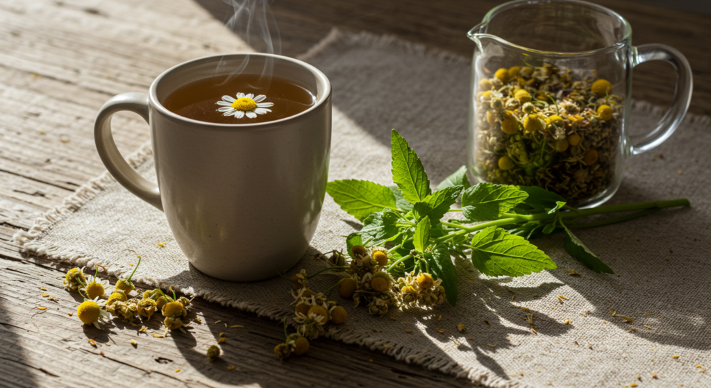 Herbal Tea for Relaxation: The Clinical Evidence Behind Chamomile, Lemon Balm, and More