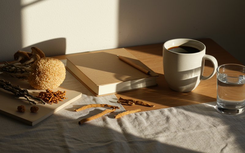 Natural Focus Supplements Beyond Coffee: Mushrooms, Adaptogens, and What the Research Actually Shows